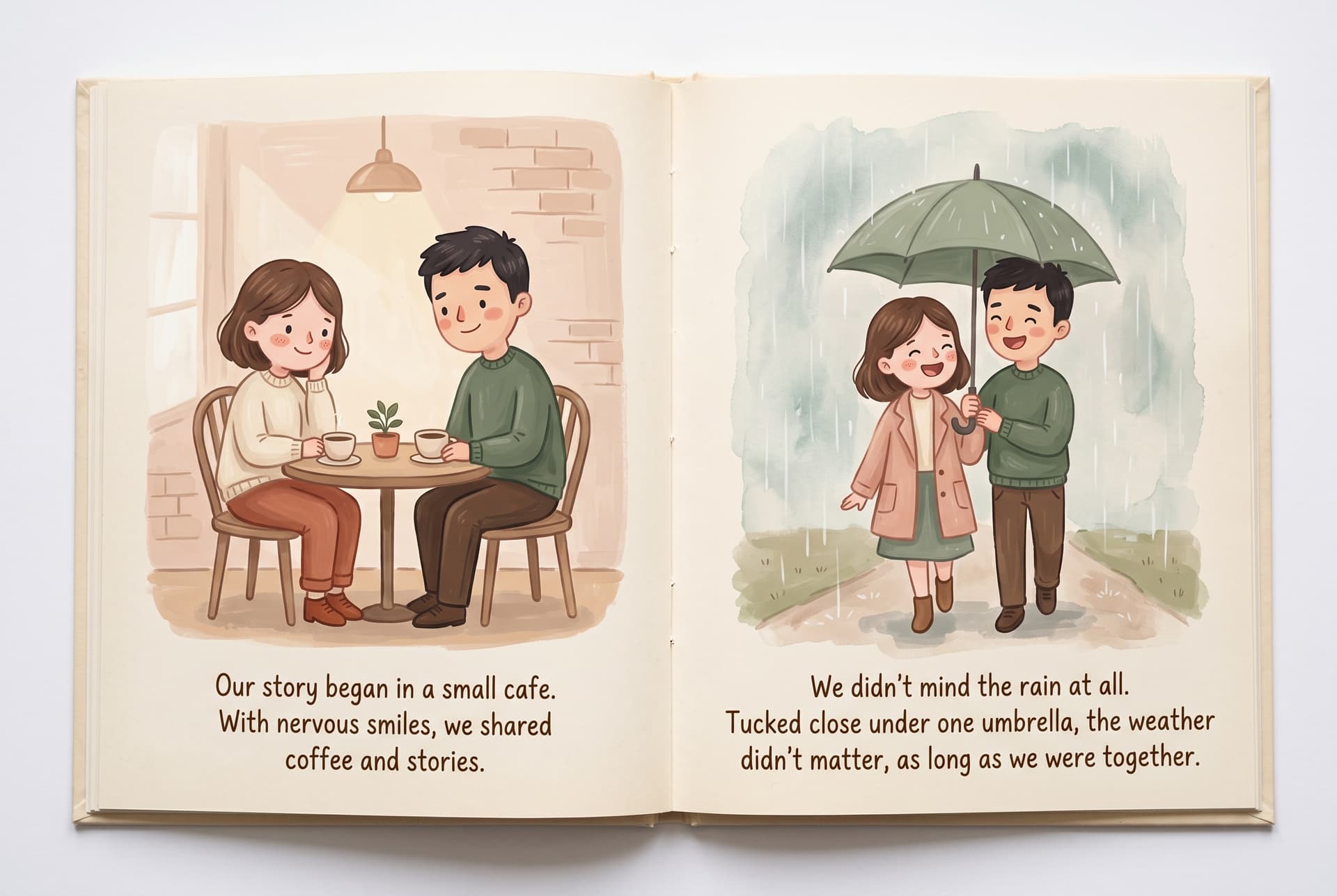 Book spread illustration