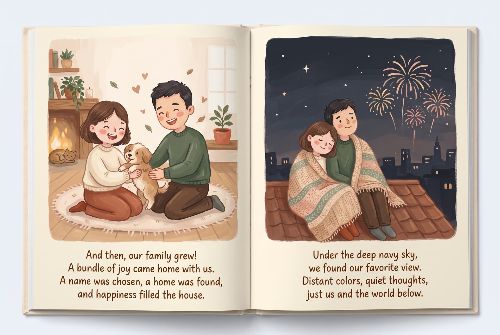 Book spread illustration
